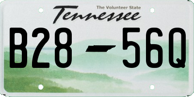 TN license plate B2856Q