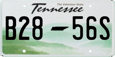 TN license plate B2856S
