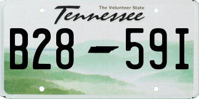 TN license plate B2859I