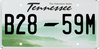 TN license plate B2859M