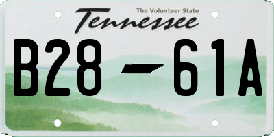TN license plate B2861A