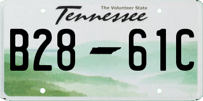 TN license plate B2861C