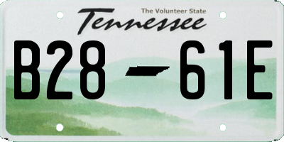 TN license plate B2861E