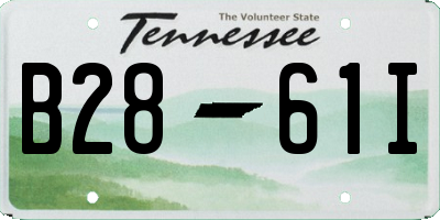 TN license plate B2861I