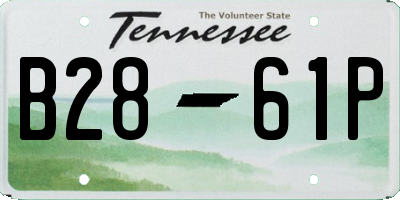 TN license plate B2861P
