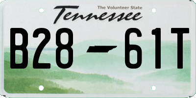 TN license plate B2861T