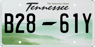 TN license plate B2861Y