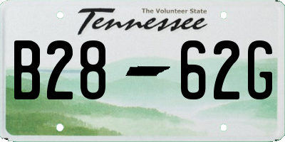 TN license plate B2862G