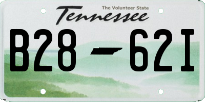 TN license plate B2862I