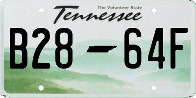 TN license plate B2864F