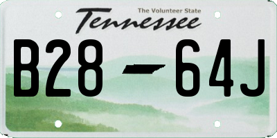 TN license plate B2864J