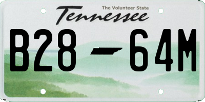 TN license plate B2864M
