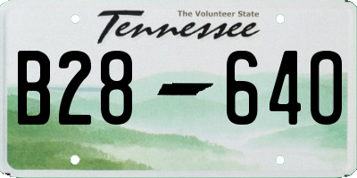 TN license plate B2864O