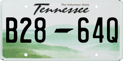 TN license plate B2864Q