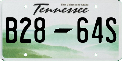 TN license plate B2864S