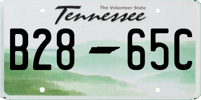 TN license plate B2865C