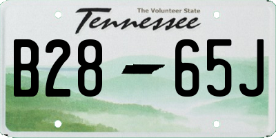 TN license plate B2865J