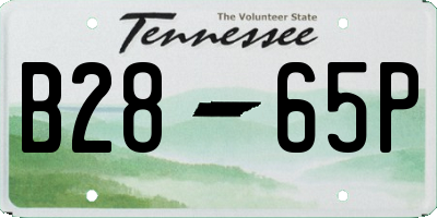 TN license plate B2865P
