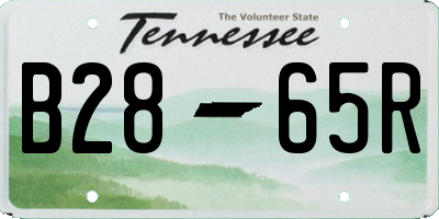 TN license plate B2865R