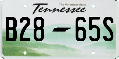 TN license plate B2865S