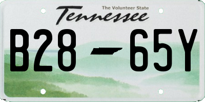 TN license plate B2865Y