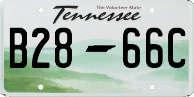 TN license plate B2866C
