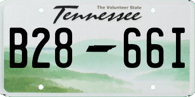 TN license plate B2866I