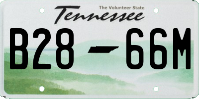 TN license plate B2866M