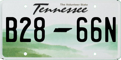 TN license plate B2866N