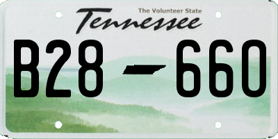 TN license plate B2866O