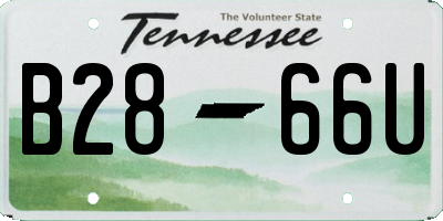 TN license plate B2866U