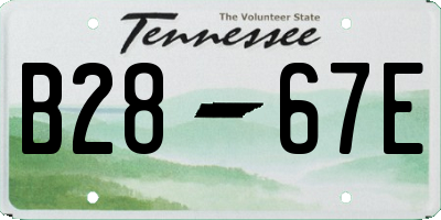TN license plate B2867E