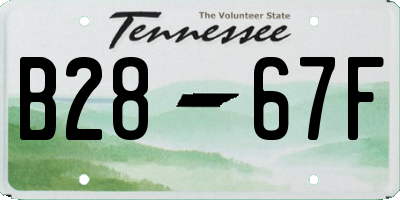 TN license plate B2867F