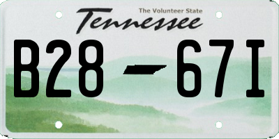 TN license plate B2867I