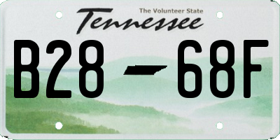 TN license plate B2868F