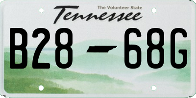 TN license plate B2868G