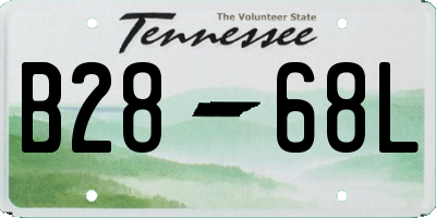 TN license plate B2868L