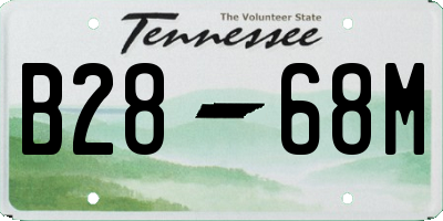 TN license plate B2868M