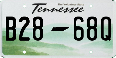 TN license plate B2868Q