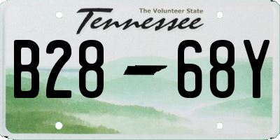 TN license plate B2868Y