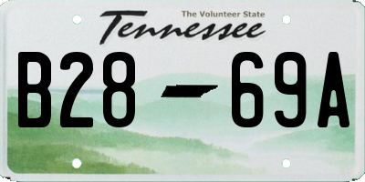 TN license plate B2869A