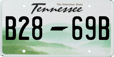 TN license plate B2869B