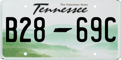 TN license plate B2869C