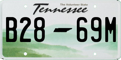 TN license plate B2869M