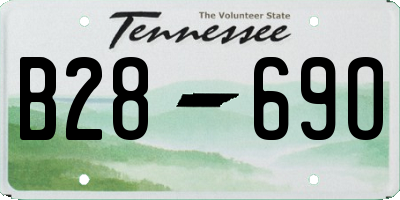 TN license plate B2869O