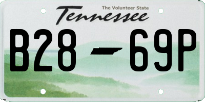 TN license plate B2869P
