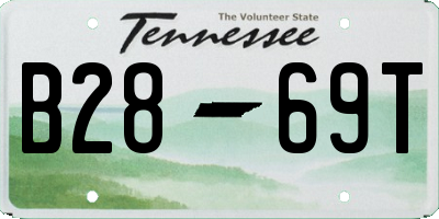 TN license plate B2869T