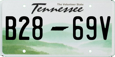 TN license plate B2869V