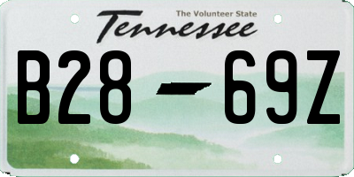 TN license plate B2869Z