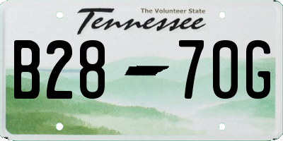 TN license plate B2870G